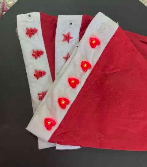 12 Gorros Navideños con Luz con Figuras 3D $20.84 c/u