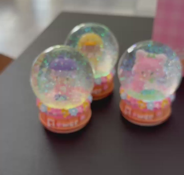 Bola de Cristal Flores con Luz