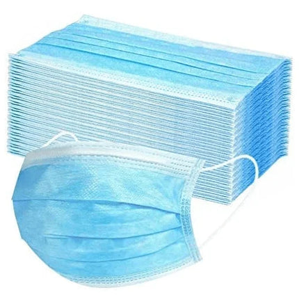 Caja de 50 piezas Cubrebocas Infantil Azul Liso