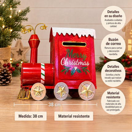 Exclusivo Tienda en linea 💥💎 Tren Buzón Navideño 38 CM $1198.40 C/U